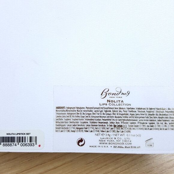 Bond No 9 New York NOLITA Refillable 2 Piece Lipstick Set Gold Case $130 - Picture 4 of 4